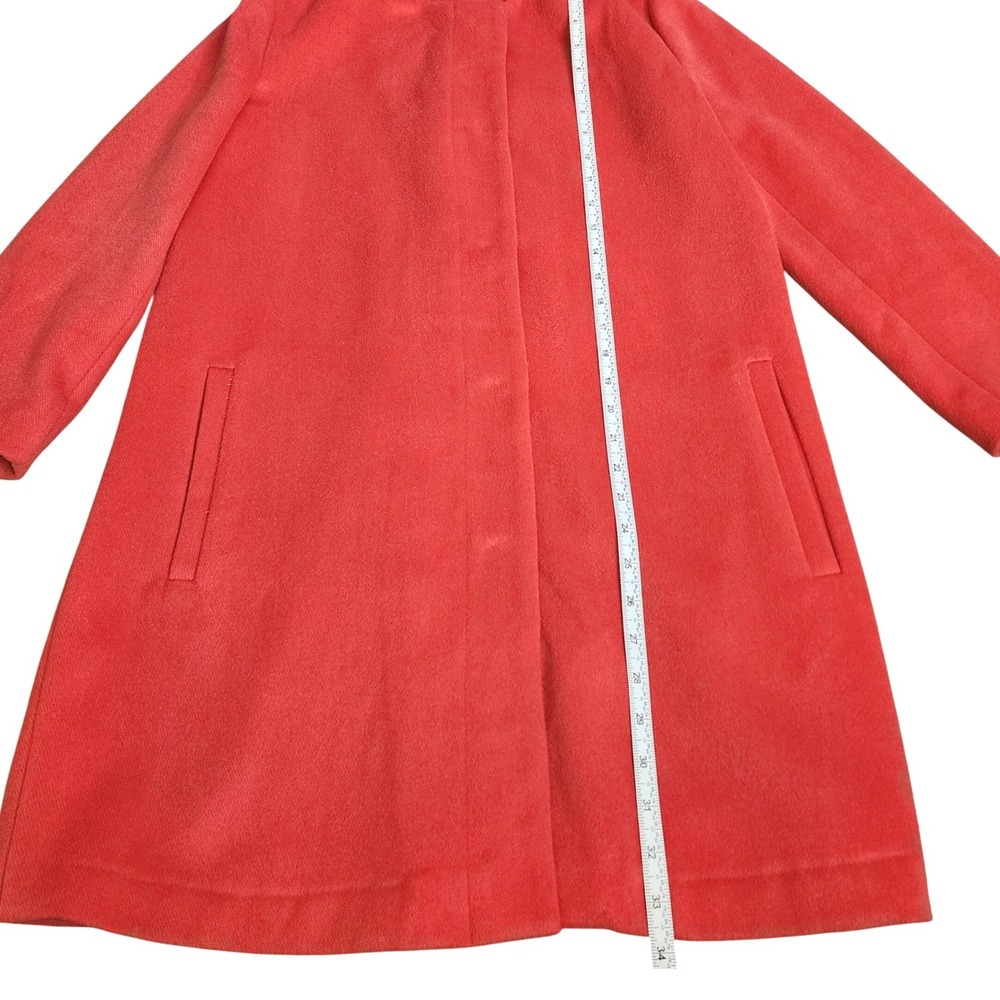 BB Dakota Catina Coral Red Coat Wool Blend Size Medium - Picture 14 of 15